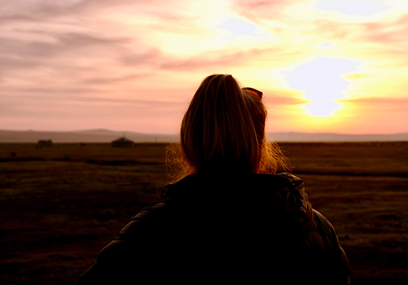 Sunset in Mongolia